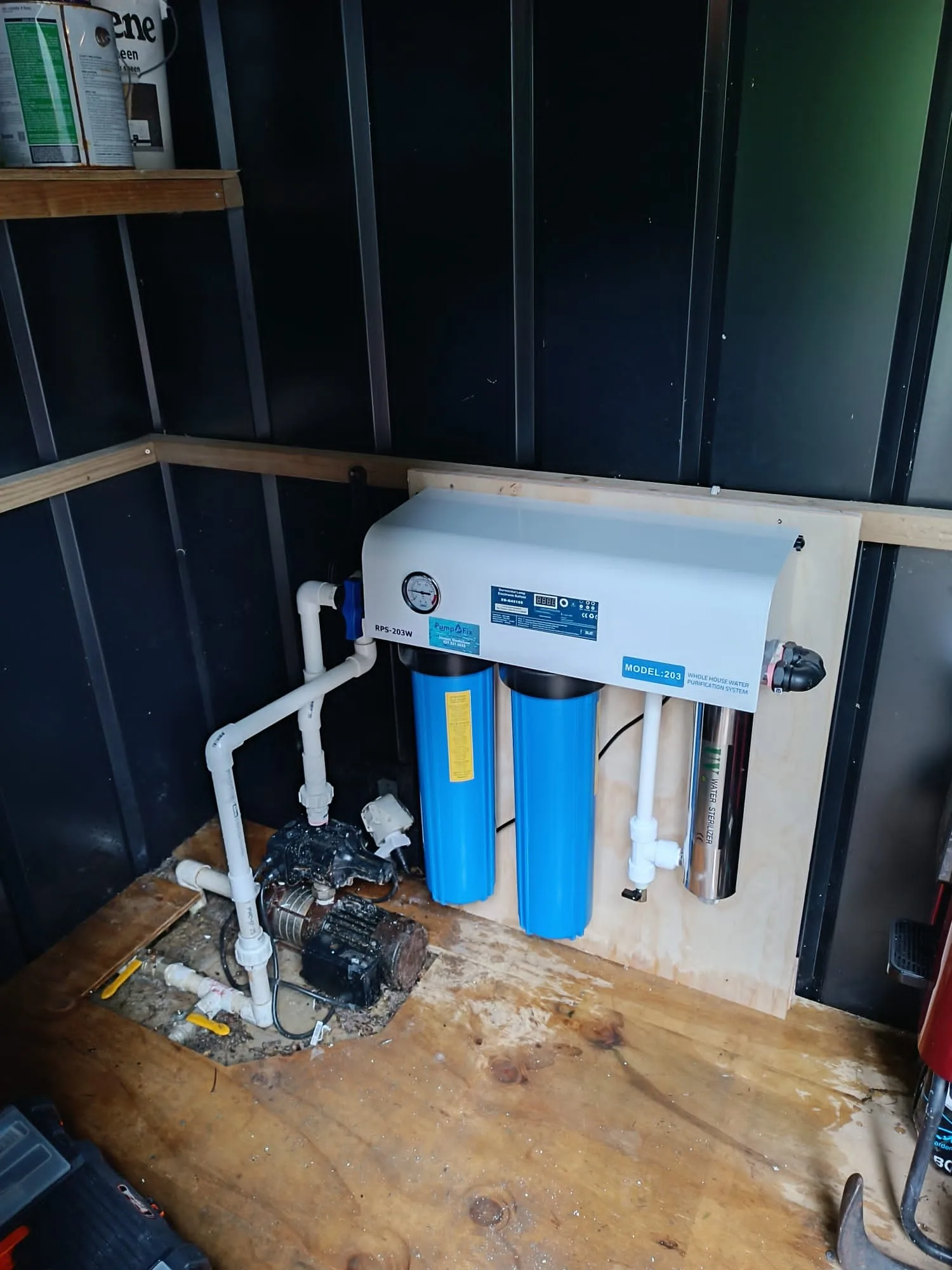 Whole house water purification system installed by Filtration Station